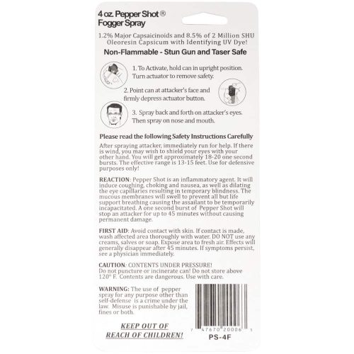 Pepper Shot 1.2% MC 4 oz Pepper Spray - Image 5